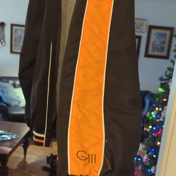 Men's Black and Orange Varsity Jacket - Picture 7 of 7